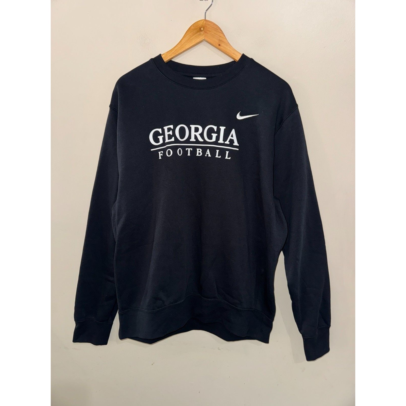 Nike Uga Georgia Dawgs Football Staff Team Issued Crewneck Sweatshirt Men L Ncaa